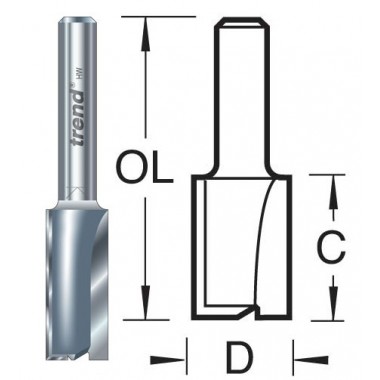 10mm groeffrees 2 snijvlakken 3/62X1/2TC