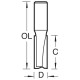 12mm groeffrees 2 snijvlakken 3/72X1/2TC