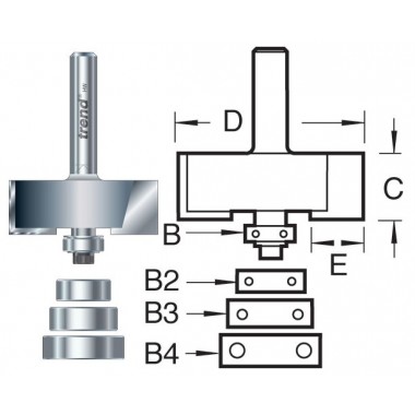 Sponningfrees set 35mm met lagers 46/39X1/4TC