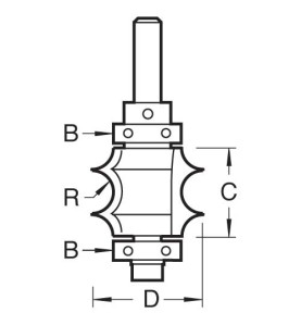 9/97X1/4TC Spitskantfrees Dubbel