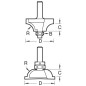 SSP/1X1/4TC Raamprofielfrees Kwartrond Set SSP/1X1/4TC Raamprofielfrees Kwartrond Set