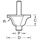 8E/1X1/2TC Profielfrees Roman pin geleiding