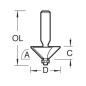 MB/05 Miniatuurfrees Afschuinfrees 45ºx14.3mm MB/05 Miniatuurfrees Afschuinfrees 45ºx14.3mm