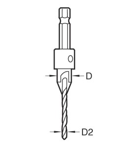 SNAP/CS/5MMTC Verzinkboor 5mm x 12.7mm TCT