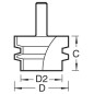 Veer en Groefset 87/01 schacht: 1/2 inch