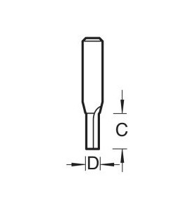 CraftPro Groeffrezen  5-delig 1/2 inch M1