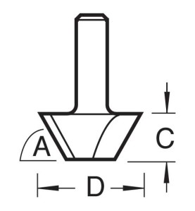 45° Afschuinfrees C048X1/4TC