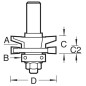 C157 Profiel- en contraprofiel Bevel (1/2 inch) C157 Profiel- en contraprofiel Bevel (1/2 inch)