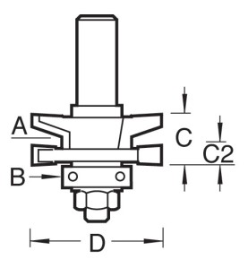 Profiel- en contraprofiel Bevel C157X1/2TC
