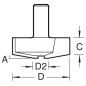 Bossingpaneelfrees Bevel 10°x41mm C187X8MMTC Bossingpaneelfrees Bevel 10°x41mm C187X8MMTC