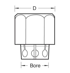 Spantang voor Bosch GOF 1300Ace 8mm