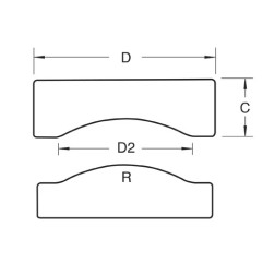 Freesmal Deurpaneel 222mm TEMP/PD/R/C