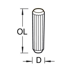 Deuvels 8x30mm, 500 stuks, DWL/2/500